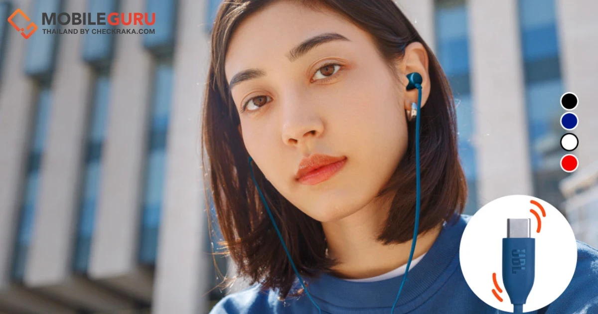 NEW!! JBL TUNE 310C USB-C หูฟังอินเอียร์สายแบนทนทานใช้งานง่าย ไม่ต้องกลัวพันมาพร้อมคุณภาพเสียงคมชัดความละเอียดสูงระดับ HI-RES