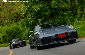 Porsche 911 GTS T-Hybrid และ 911 Carrera ใหม่ สัมผัสสมรรถนะเร้าใจทุกโค้ง บนเส้นทางสุดท้าทายกลางธรรมชาติที่เชียงใหม่