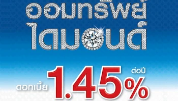เงินฝากออมทรัพย์ ไดมอนด์ บัญชีเงินฝากสภาพคล่อง ดอกเบี้ยสูงจากธนาคารทิสโก้