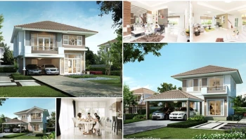 บ้านเดี่ยวสไตล์ Modern อนุรักษ์พลังงาน