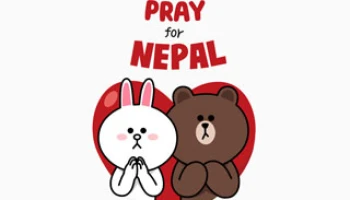 LINE เปิดจำหน่ายสติกเกอร์เซตการกุศล "Pray for Nepal" ทั่วโลก