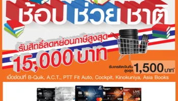 ช้อปช่วยชาติผ่านบัตรเครดิตธนชาต รับเครดิตเงินคืนสูงสุด 1,500 บาท