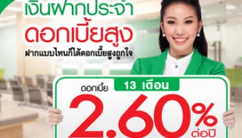 เงินฝากประจำดอกเบี้ยสูงจากธนาคารกสิกรไทย ฝากแบบไหนก็ได้ดอกเบี้ยสูงถูกใจ