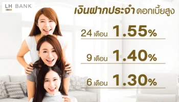 โปรโมชั่นบัญชีเงินฝากประจำดอกเบี้ยสูง 6, 9 และ 24 เดือน จาก ธ.แลนด์ แอนด์ เฮ้าส์