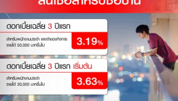 พิเศษ!! ดอกเบี้ยบ้านต่ำสุด 3.19% เฉลี่ย 3 ปีแรก จาก ธนาคาร ซีไอเอ็มบี ไทย วันนี้ - 30 มิ.ย. 62