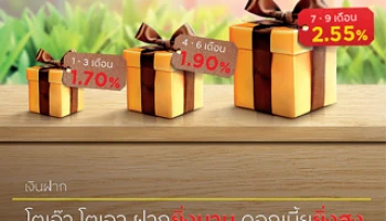เงินฝากประจำ Step up 9 เดือน จาก ธ.กรุงศรีฯ ฝากยิ่งนาน ดอกเบี้ยยิ่งสูง