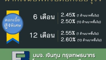 เงินฝากไฮโซ จาก "บีฟิท" รับดอกเบี้ยดีงามสูงสุด 2.60%