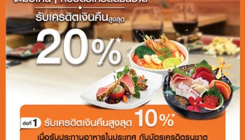 จะมื้อไหนๆ ก็รับเครดิตเงินคืนสูงสุด 20% เมื่อรับประทานอาหารภายในประเทศ กับบัตรเครดิตธนชาต