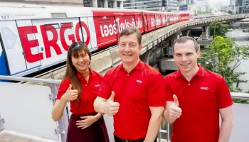 เออร์โกประกันภัย แบรนด์ประกันภัยระดับโลกจากประเทศเยอรมัน รุกขยายธุรกิจ 160 สาขา ในไทยพร้อมเปิดตัวโฆษณาบนรถไฟฟ้าบีทีเอส