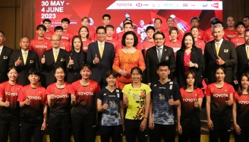 Toyota สนับสนุนการแข่งขันแบดมินตันระดับเวิลด์ทัวร์ ชิงถ้วยพระราชทาน รายการ TOYOTA GAZOO RACING Thailand Open 2023