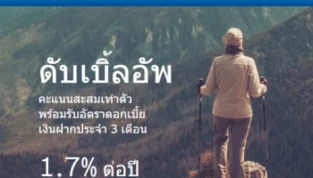 ลูกค้าซิตี้แบงก์ ดับเบิ้ลอัพคะแนนสะสมเท่าตัว พร้อมรับอัตราดอกเบี้ยเงินฝากประจำ 3 เดือน 1.70% ต่อปี