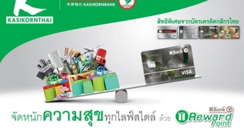 จัดหนักความสุขทุกไลฟ์สไตล์ ด้วย KBank Reward Point ยิ่งแลก ยิ่งลด สูงสุด 10% จากบัตรเครดิตกสิกรไทย