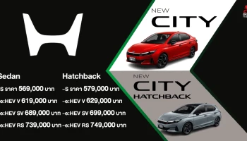 New Honda City เปิดราคาพิเศษช่วงเปิดตัว เริ่มต้นเพียง 569,000 บาท พร้อมแนะนำรุ่นเริ่มต้นไฮบริดใหม่ พบการคัมแบ็กที่ สั่นทุกสตรีท ได้แล้ววันนี้