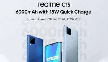 realme C15 สมาร์ทโฟนซีรีส์ C รุ่นใหม่ แบตใหญ่ 6,000 mAh จ่อเปิดตัว 28 ก.ค. นี้