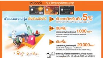 เที่ยวนอกสุดคุ้ม ยิ่งช้อปยิ่งได้ พร้อมรับสิทธิพิเศษ 3 ต่อ มูลค่าสูงสุด 20,000 บาท จากบัตรเครดิตธนชาต