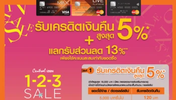 รับเครดิตเงินคืนสูงสุด 5% พร้อมแลกรับส่วนลด 13% เมื่อช้อปที่ Central และ ZEN ผ่านบัตรเครดิตธนชาต