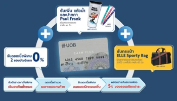 พลัสได้อีก เมื่อมี CASH PLUS โปรโมชั่นสุดว้าว!! จากบัตรกดเงินสด ยูโอบี แคชพลัส