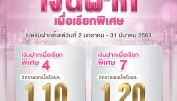 โปรโมชั่นเงินฝากดอกเบี้ยสูง เลือกระยะเวลาฝากได้ตามใจ กับบัญชีเงินฝากเผื่อเรียกพิเศษ จาก ธ.ออมสิน