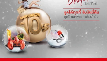 รับเครดิตเงินคืนสูงสุด 10% ที่หมวดร้านอาหารและสถานีบริการน้ำมัน ทุกแห่ง ทั่วไทย เมื่อใช้จ่ายผ่านบัตรเครดิต เซ็นทรัล เดอะวัน วันนี้ - 31 ม.ค. 63