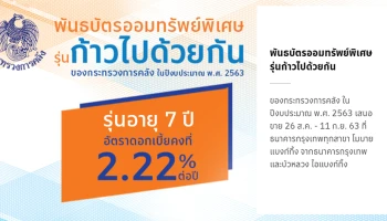 พันธบัตรออมทรัพย์พิเศษรุ่นก้าวไปด้วยกัน ของกระทรวงการคลัง ในปีงบประมาณ พ.ศ. 2563 รุ่นอายุ 7 ปี