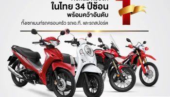 รถจักรยานยนต์ฮอนด้าครองที่ 1 ในไทย 34 ปีซ้อน เดินหน้ารุกตลาดปี 2023 ด้วยรถเซกเมนท์ใหม่ ยกระดับศูนย์ฯ งานบริการ และกิจกรรมที่ตอบโจทย์กลุ่มลูกค้า