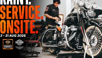 Harley-Davidson จัดแคมเปญ Harley-Davidson Rainy Season 2026 เช็กสภาพพร้อมรับส่วนลดพิเศษ ทั้งที่บ้านและศูนย์บริการ ถึง 31 ส.ค. นี้