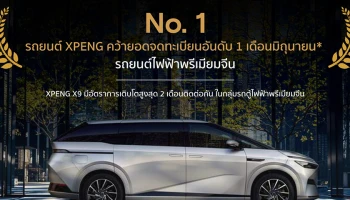 XPENG คว้ายอดจดทะเบียนอันดับ 1 ตลาดรถยนต์ไฟฟ้าพรีเมียมจีนในไทย พร้อมจัดงาน XPENG ROADSHOW 2025 พร้อมข้อเสนอสุดร้อนแรง!