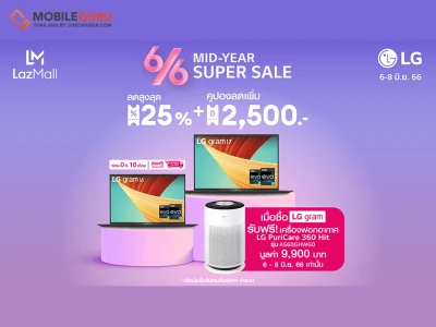 แอลจี จัดโปรพิเศษในแคมเปญ Lazada 6.6 MEGA WOW SALE