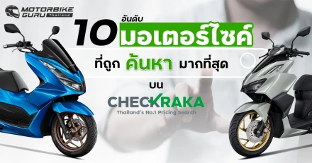 10 อันดับ มอเตอร์ไซค์ ที่ถูกค้นหามากที่สุดบน Checkraka.com ประจำเดือน สิงหาคม 2567