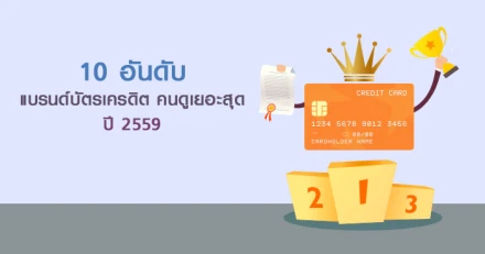 10 อันดับ "แบรนด์บัตรเครดิต" คนดูเยอะสุดปี 2559