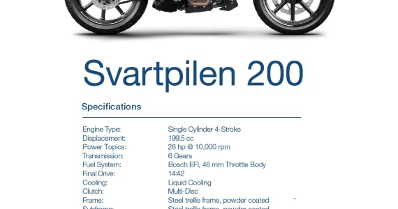 รูปภาพ ฮุสวาน่า Husqvarna Naked svartpilen 200 ปี 2021