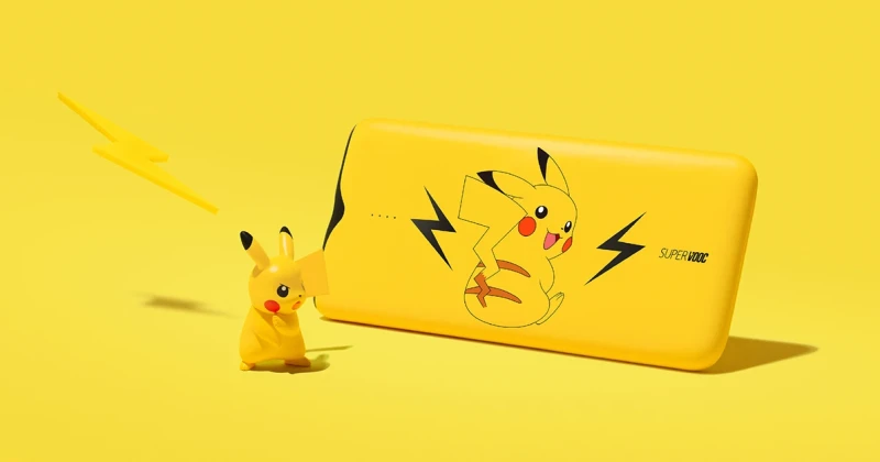 OPPO ร่วมกับ Pokémon เปิดตัว พาวเวอร์แบงค์ "ปิกาจู" ที่ใช้เทคโนโลยีชาร์จเร็วแบบ Super VOOC รุ่นแรก