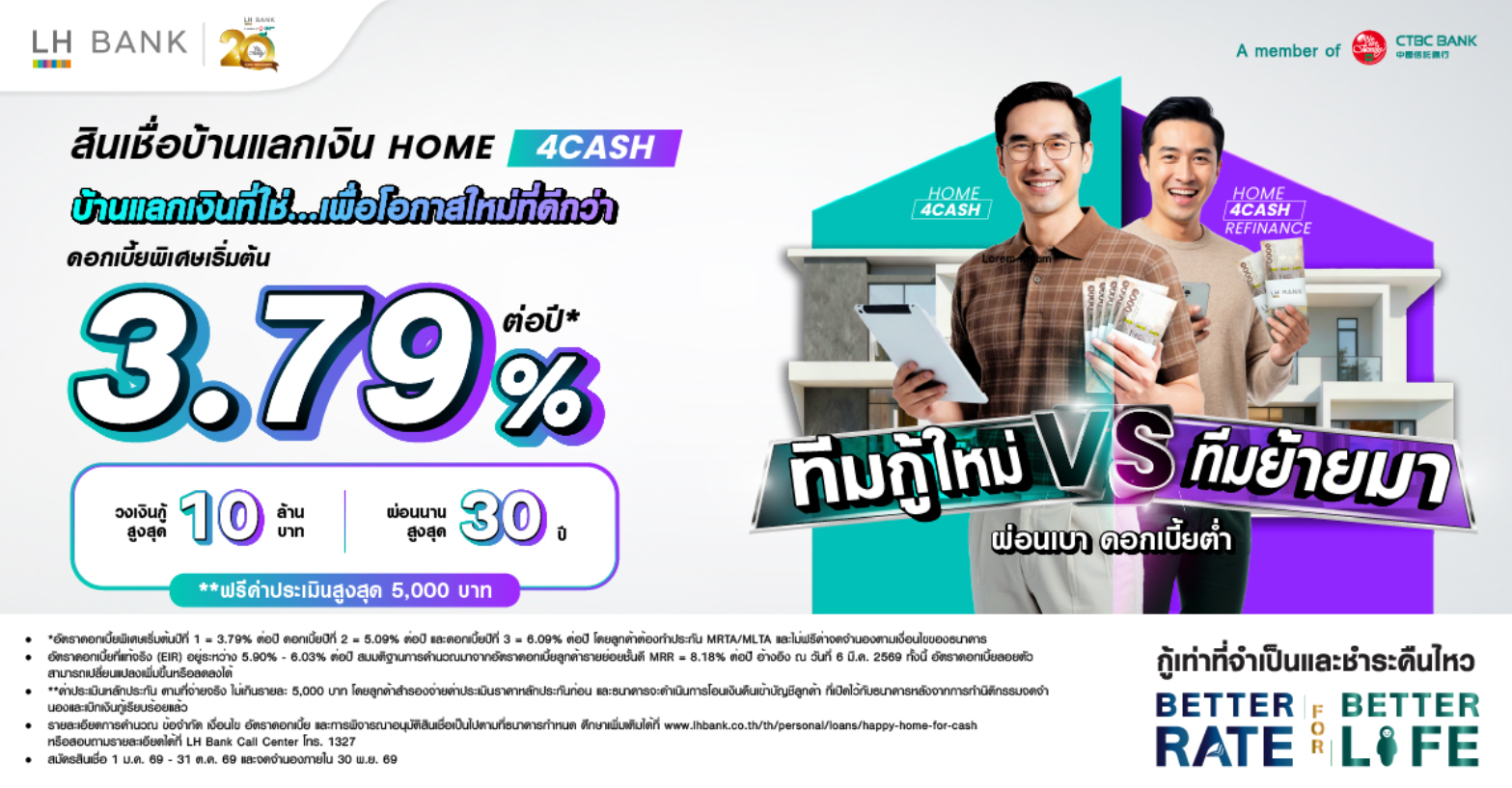 สินเชื่อบ้านแลกเงิน Home 4Cash