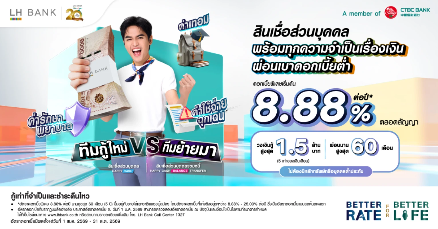 รูปภาพ สินเชื่อส่วนบุคคล Happy Cash-แลนด์ แอนด์ เฮ้าส์ (LH Bank)